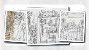Best Selling Adult Coloring Books guide with printable coloring book artwork and coloring supplies