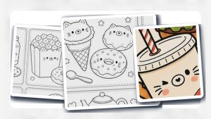 ABC Coloring Book Baby Shower guide with printable coloring book artwork and coloring supplies