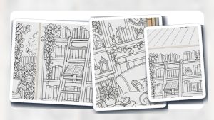 Coloring Book Bundle guide with printable coloring book artwork and coloring supplies