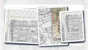 Hand Drawn Coloring Book guide with printable coloring book artwork and coloring supplies