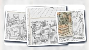 Cozy Girl Coloring Book guide with printable coloring book artwork and coloring supplies