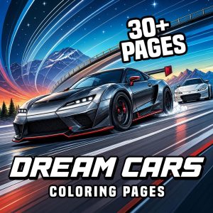 Dream Car Racing Coloring Pages printable coloring book cover