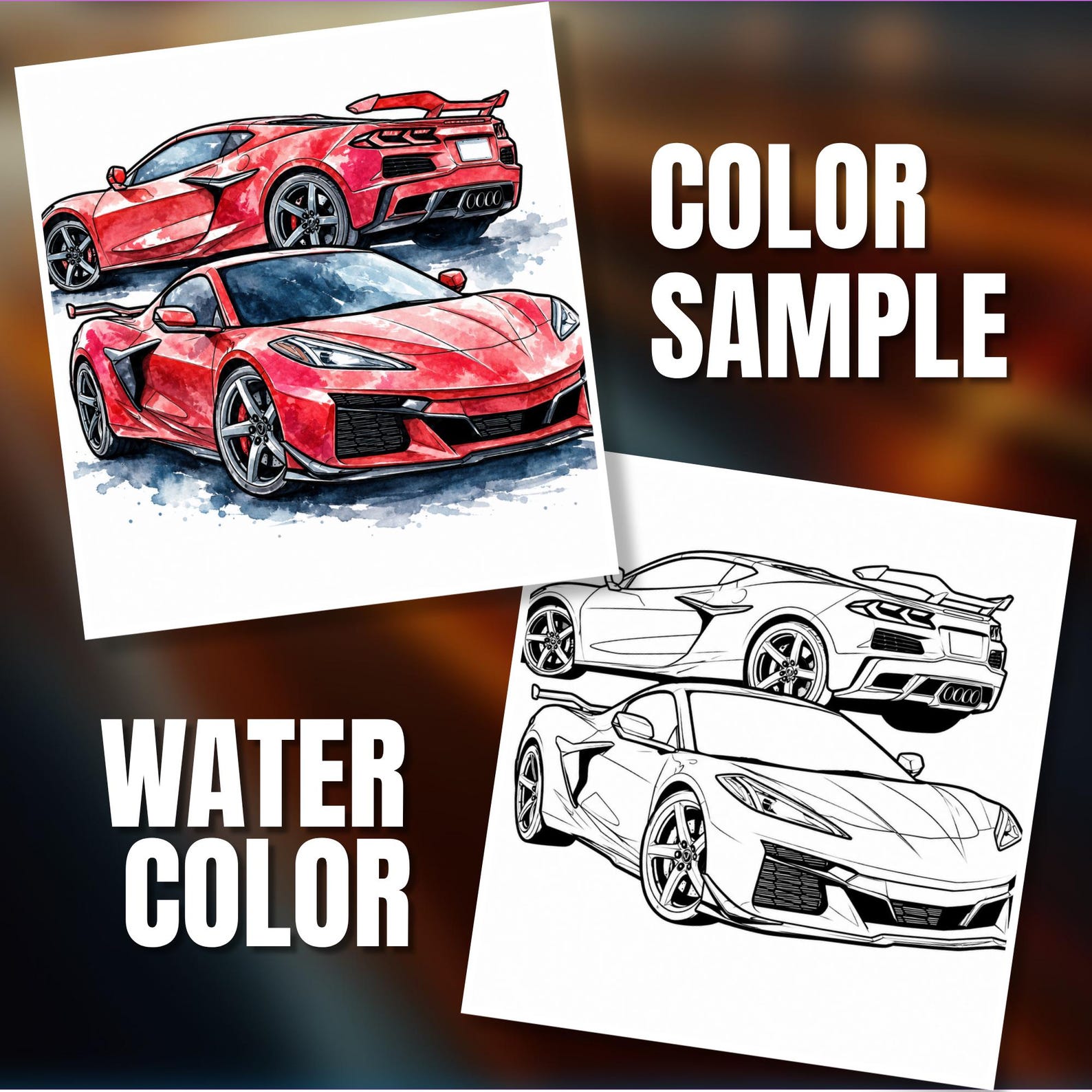Dream Car Racing Coloring Pages printable coloring book preview 1