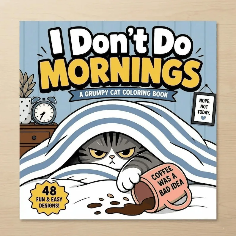 Grumpy Cat Coloring Book Printable printable coloring book cover