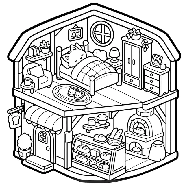 A bakery in cutaway