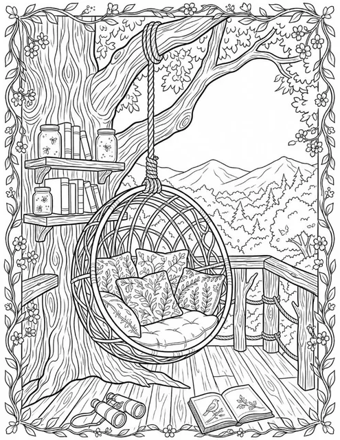 A treehouse reading nook