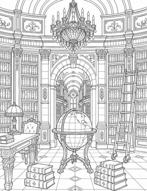 The great library hall