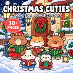 80s Christmas Coloring Book printable coloring book cover