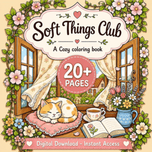Cottagecore animal coloring page paired with at-home nature-study notes
