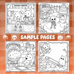 Cute Halloween bakery artwork for a bakery-or-trick-or-treat guide