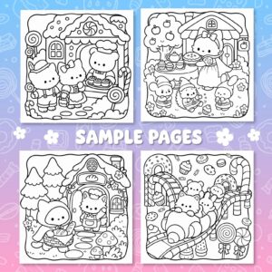 Sweet Wonderland Cozy Coloring Book preview for an iPhone and iPad printing guide