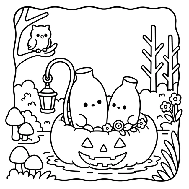 Boo-nanas Trick or Treat Coloring Book: free sample page 1 of 5