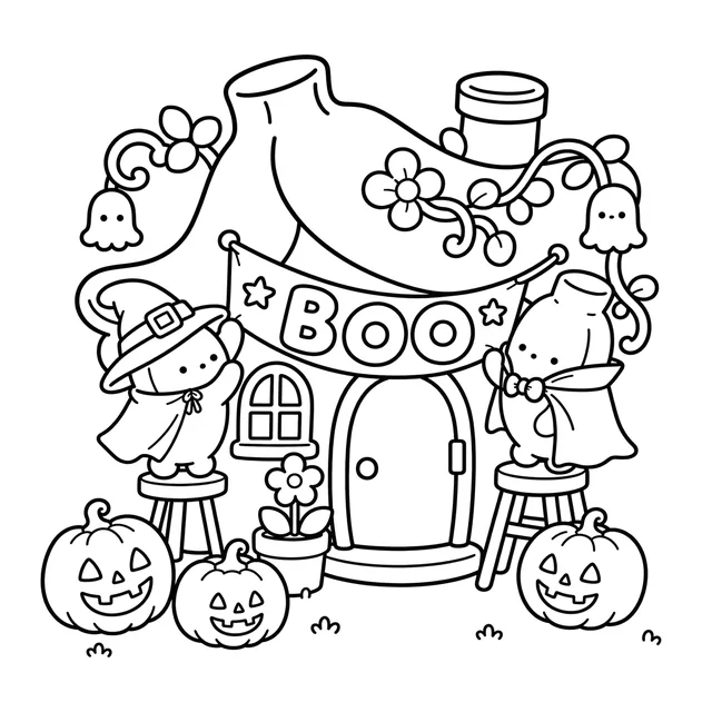 Boo-nanas Trick or Treat Coloring Book: free sample page 3 of 5