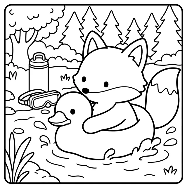 Cozy Camping Coloring Book: free sample page 1 of 5
