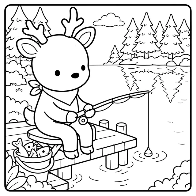 Cozy Camping Coloring Book: free sample page 2 of 5